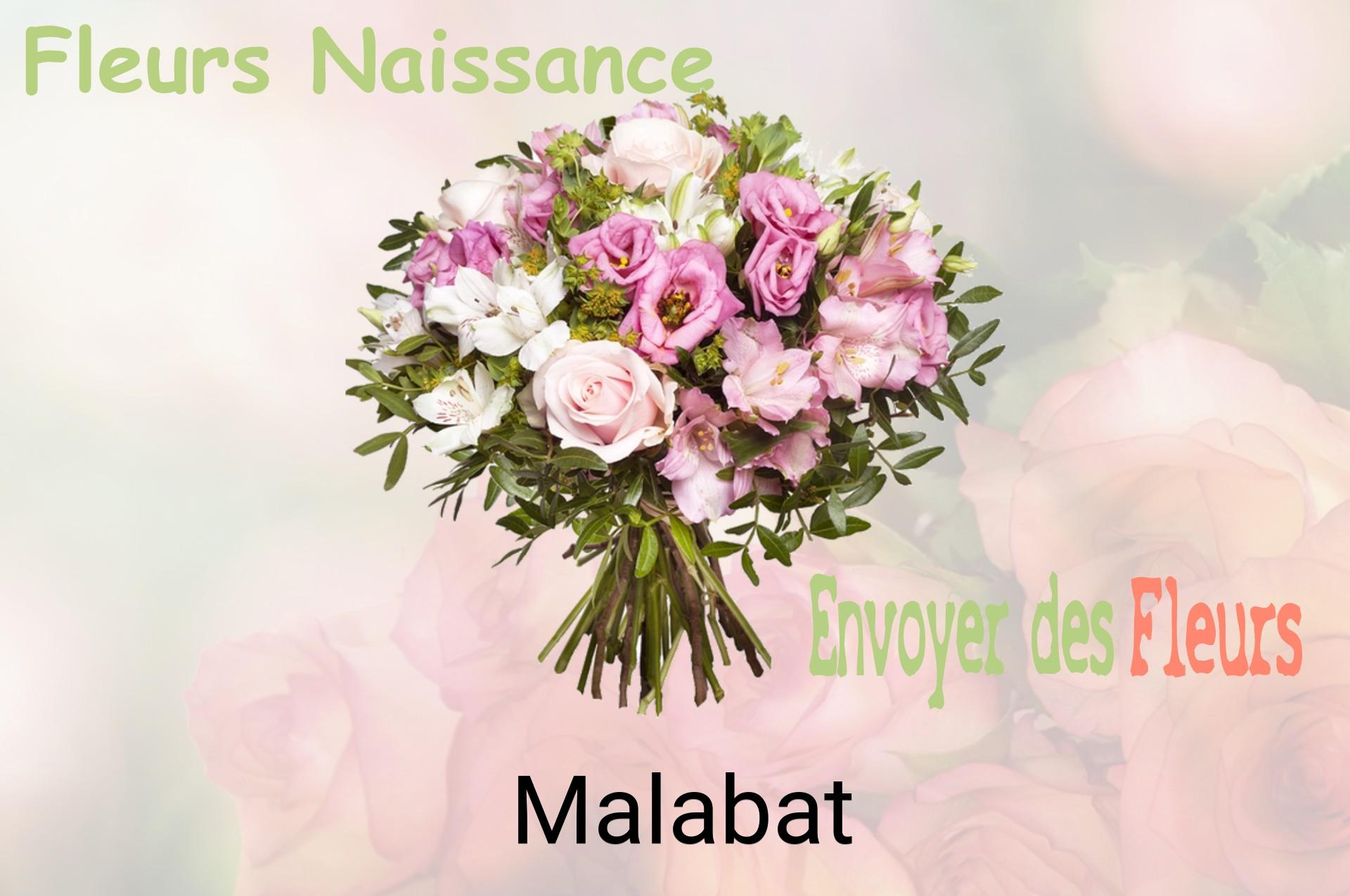 Bouquet de fleurs de naissance livré à Malabat